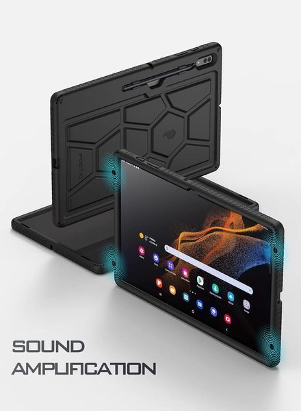 Чохол Poetic TurtleSkin Series Black для Samsung Galaxy Tab S8 Ultra SM-X906 1963065425 фото