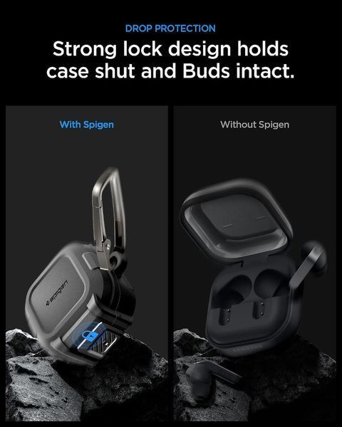 Чехол Spigen Lock Fit Matte Black для Samsung Galaxy Buds 4 Pro | 4 | On