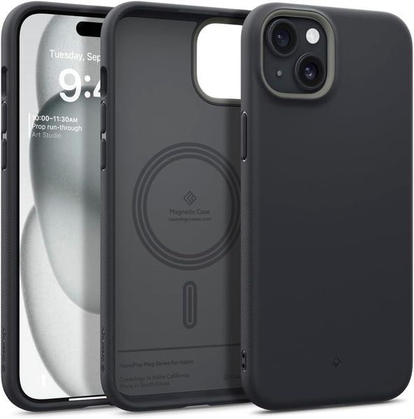 Чохол Caseology Nano Pop Mag Black Sesame для iPhone 15 ACS06822 2000748377 фото