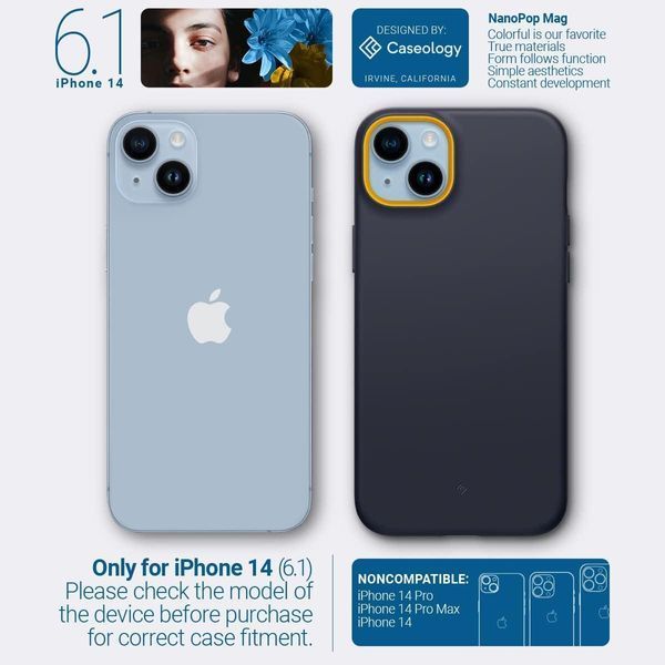 Чехол Caseology Nano Mag Pop Blueberry Navy для iPhone 13 | iPhone 14 1794246998 фото