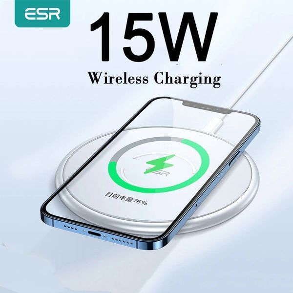 Бездротова зарядка ESR Wireless Charger Ultra-Thin Fast Charging 15W Silver 1656660208 фото