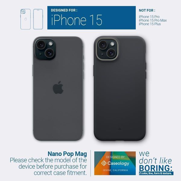 Чохол Caseology Nano Pop Mag Black Sesame для iPhone 15 ACS06822 2000748377 фото