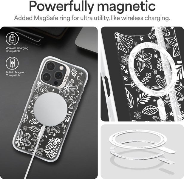 Чохол Spigen Cyrill UltraSheer MagSafe White Florals для iPhone 16 Pro Max ACS08741 2502492064 фото