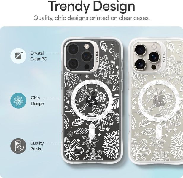 Чохол Spigen Cyrill UltraSheer MagSafe White Florals для iPhone 16 Pro Max ACS08741 2502492064 фото