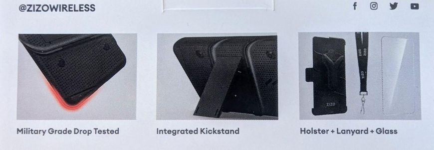 Противоударный чехол Zizo Bolt Series Gun Metal Gray с клипсой ит стеклом для Google Pixel 6a