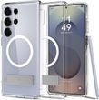 Чохол Spigen Ultra Hybrid S MagFit Qi2 Kickstand Clear White для Samsung Galaxy S25 Ultra ACS08963