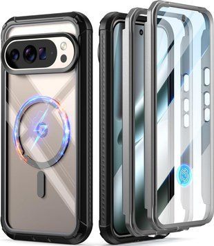 Захисний чохол 360&deg; Poetic Guardian MagSafe Clear Black для Google Pixel 10 Pro Xl 2800140297 фото