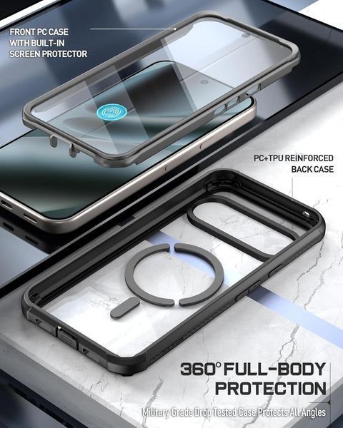 Захисний чохол 360&deg; Poetic Guardian MagSafe Clear Black для Google Pixel 10 Pro Xl 2800140297 фото