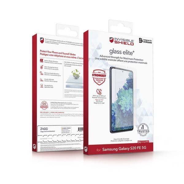 Премиальное защитное стекло Zagg InvisibleShield Glass Elite+ для Samsung Galaxy S20 FE SM-G780 1711732376 фото