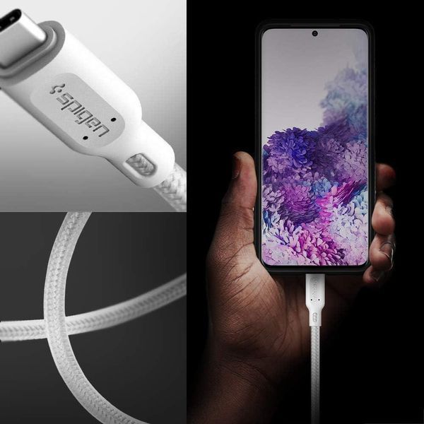 Кабель Spigen DuraSync UCB-C to USB-C 2.0 1.5m 60W White 000CA25703 1878449291 фото