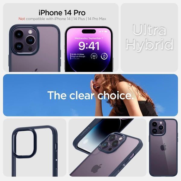 Чохол Spigen Ultra Hybrid Navy Blue для iPhone 14 Pro ACS04962 1867160673 фото