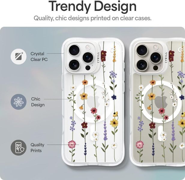 Чехол Spigen Cyrill UltraSheer MagSafe Flower Garden для iPhone 16 Pro Max ACS08743 2502535196 фото