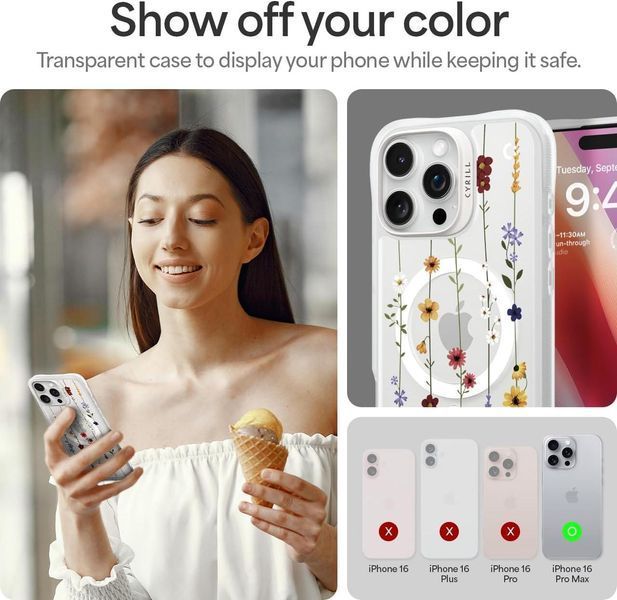 Чехол Spigen Cyrill UltraSheer MagSafe Flower Garden для iPhone 16 Pro Max ACS08743 2502535196 фото