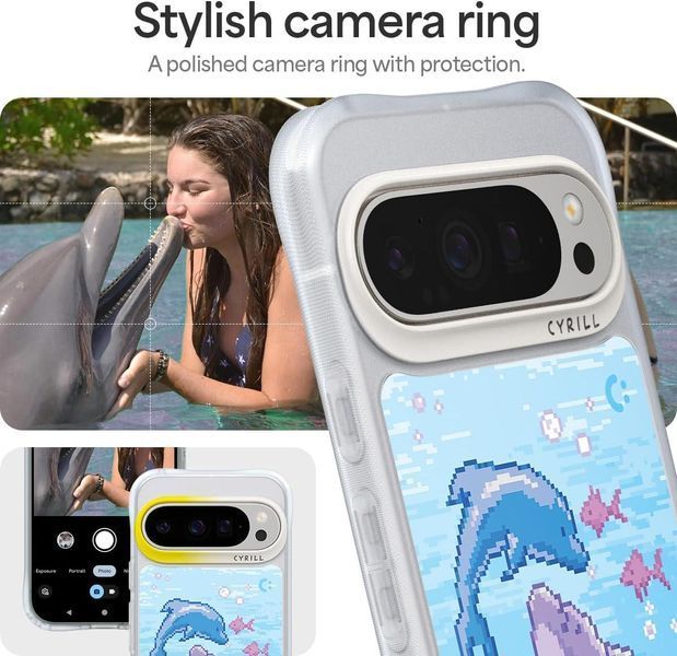 Чехол Spigen Cyrill UltraSheer Pixel Dolphins для Google Pixel 9 | 9 Pro ACS08731
