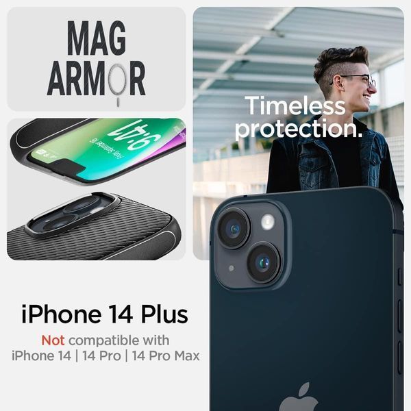 Чохол Spigen Mag Armor MagFit Matte Black для iPhone 14 Plus ACS04918 1867209369 фото