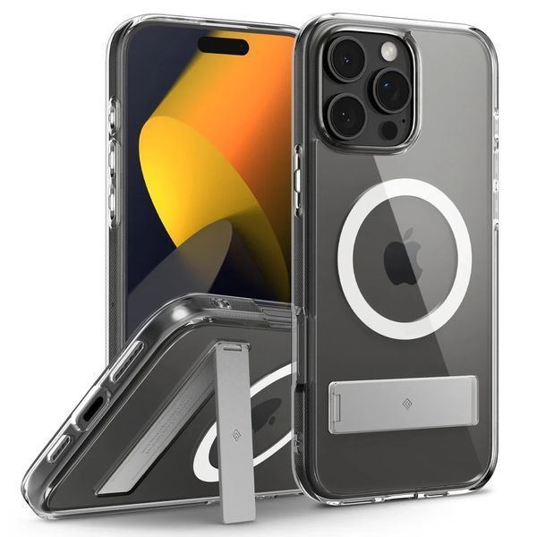 Чохол Caseology Capella Mag Kickstand Clear White Silver для iPhone 16 Pro Max ACS08054 2348881529 фото