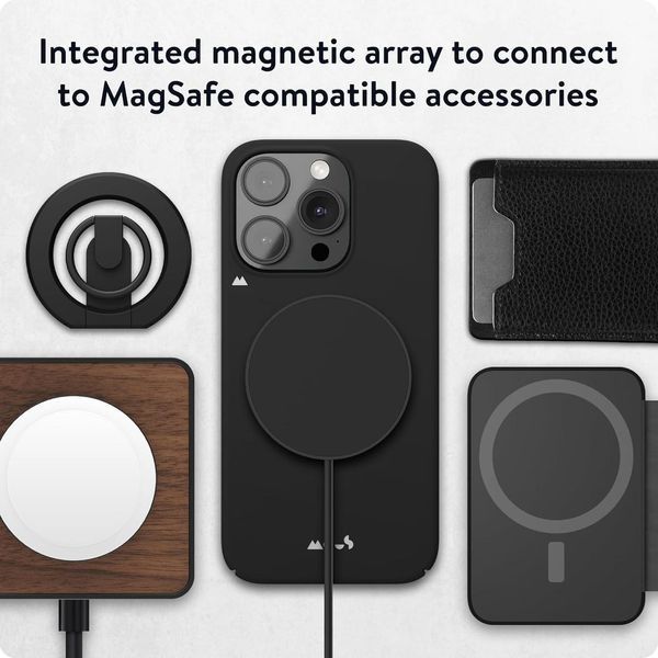 Чехол Mous Super Thin MagSafe Jet Black для iPhone 15 Pro Max 2251461568 фото