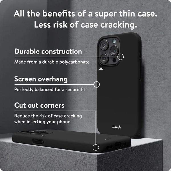 Чехол Mous Super Thin MagSafe Jet Black для iPhone 15 Pro Max 2251461568 фото
