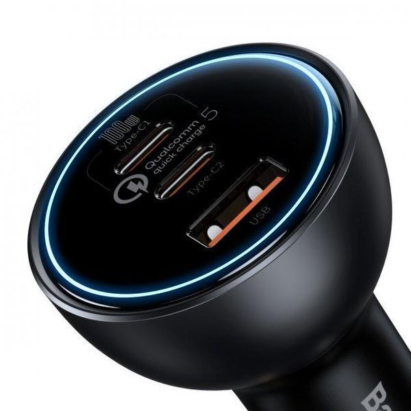 Автомобільний зарядний пристрій Baseus Qualcomm Quick Charge 5 Technology Multi-Port Fast Charge C+C+U 160W 1719883297 фото