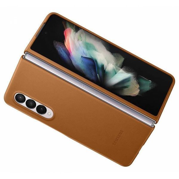 Чехол Samsung Leather Cover Brown для Galaxy Fold 3 1712690272 фото
