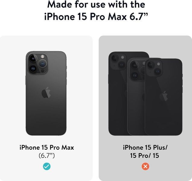 Чехол Mous Super Thin MagSafe Jet Black для iPhone 15 Pro Max 2251461568 фото