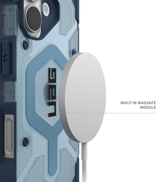 Чохол UAG Pathfinder Clear Magsafe Blues Lanyard для iPhone 17 3167843053 фото
