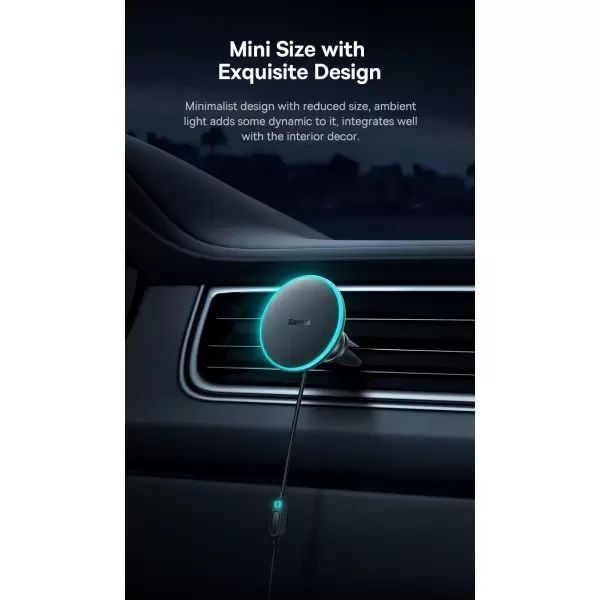 Безпровідний автомобільний зарядний пристрій Baseus CW01 Magnetic Wireless Charging Car Mount 40W 1894908611 фото