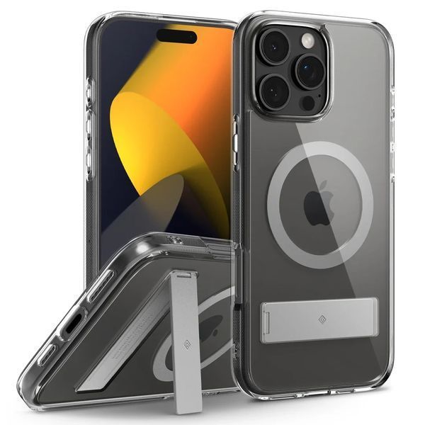 Чехол Caseology Capella Mag Kickstand Clear Gray для iPhone 16 Pro Max ACS08055 2348891592 фото