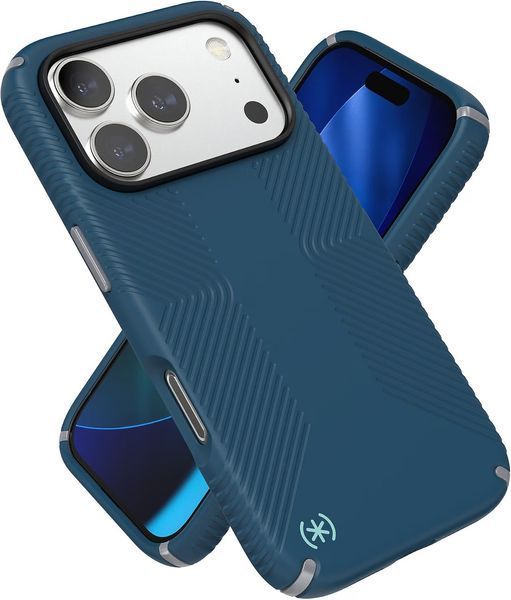 Чохол Speck Presidio 2 Grip Deep Sea/Silver Metallic Grey для iPhone 17 Pro Max | 18 Pro Max 3204132910 фото