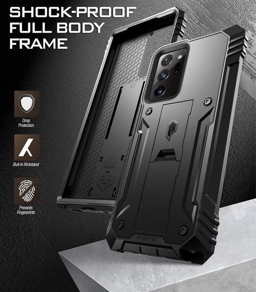 Захисний чохол 360&deg; Poetic Revolution Series Black для Samsung Galaxy Note 20 Ultra SM-N985 1969369046 фото