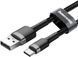 Кабель Baseus Cafule Cable USB for Type-C 3A 1 м Gray/Black (CATKLF-BG1) 1216088653 фото 3