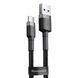 Кабель Baseus Cafule Cable USB for Type-C 3A 1 м Gray/Black (CATKLF-BG1) 1216088653 фото 2